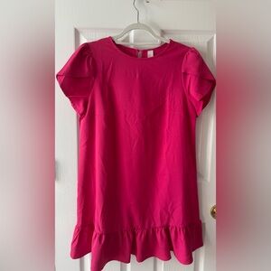 Vibrant Pink Ruffle Hem Dress Size medium